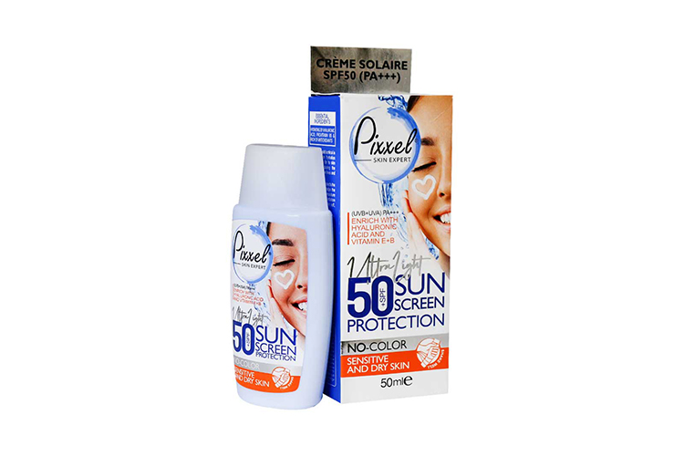 کرم ضد آفتاب پوست خشک و نرمال و حساس SPF 50 پیکسل